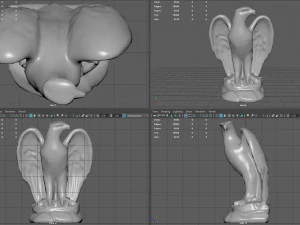 Eagle Statue 3D Model