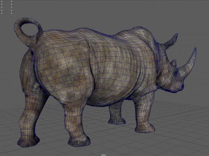 Badak Putih Model 3D