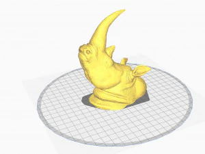राइनो बस्ट 3D प्रिंट मॉडल