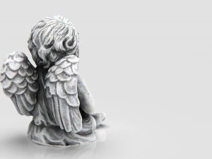 Angelo con candela Modello 3D