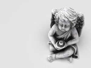 Angelo con candela Modello 3D