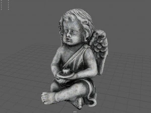 Angelo con candela Modello 3D