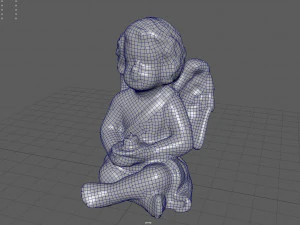 Angelo con candela Modello 3D