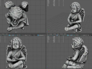 Angelo con candela Modello 3D