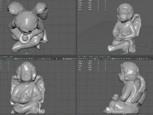 Angelo con candela Modello 3D