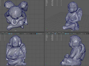 Angelo con candela Modello 3D