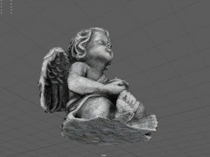 Angelo con candela Modello 3D