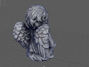 Angelo con candela Modello 3D