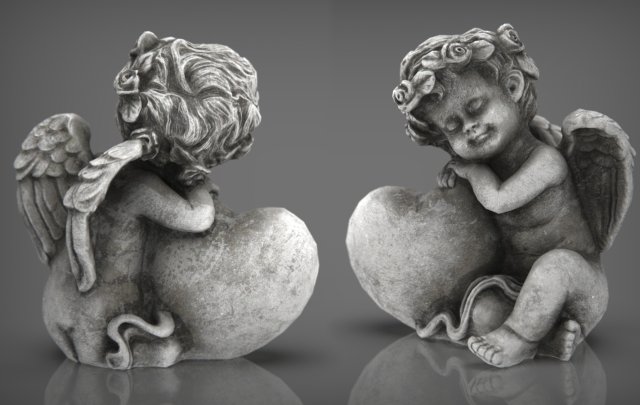 Angel with Heart 3D Model .c4d .max .obj .3ds .fbx .stl .blend 