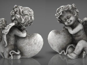 Angel with Heart 3D Model