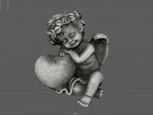 Angel with Heart 3D Model