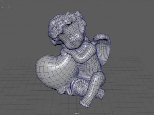 Angelo con cuore Modello 3D