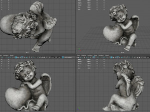 Angel with Heart 3D Model