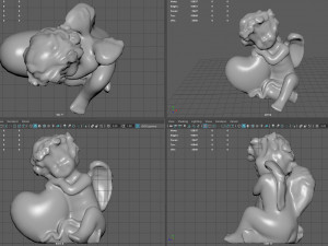 Angel with Heart 3D Model