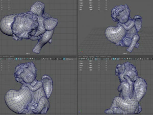 Angelo con cuore Modello 3D