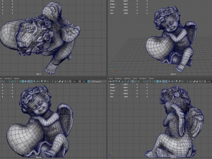 Angel with Heart 3D Model