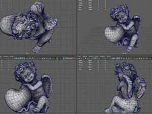 Angelo con cuore Modello 3D