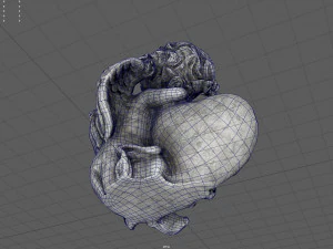 Angelo con cuore Modello 3D