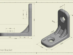 Staffa angolare Modello di stampa 3D