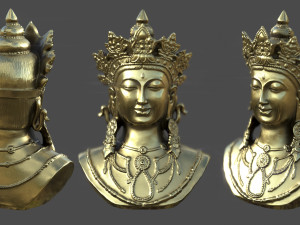 Goddess Tara Bust 3D Model