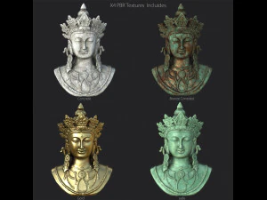 Busto della dea Tara Modello 3D