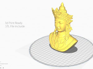 Busto della dea Tara Modello 3D