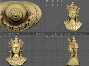 Busto della dea Tara Modello 3D