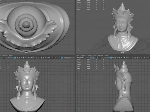 Busto della dea Tara Modello 3D