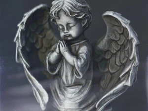 Engel bidt met gespreide vleugels 3D Model