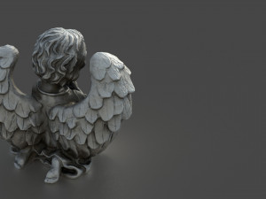 Angel Praying with Spread Wings Modelo 3D
