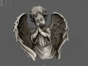 Angel Praying with Spread Wings Modelo 3D