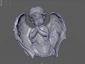Angel Praying with Spread Wings Modelo 3D