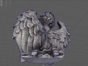 Angel Praying with Spread Wings Modelo 3D