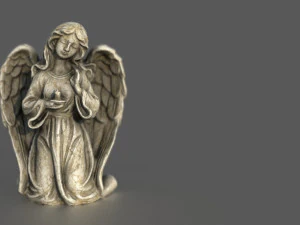 Est&aacute;tua de anjo ajoelhado Modelo 3D