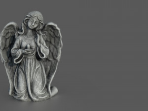Kneeling Angel Statue Modèle 3D