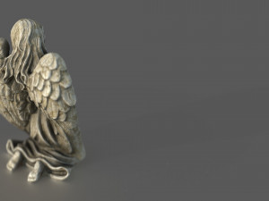 Kneeling Angel Statue Modèle 3D
