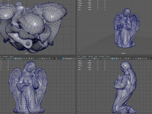 Kneeling Angel Statue Modèle 3D
