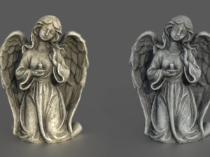 Kneeling Angel Statue 3D Model