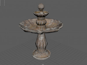 Round garden fountain 3D Model