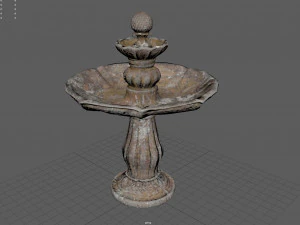 Round garden fountain 3D Model
