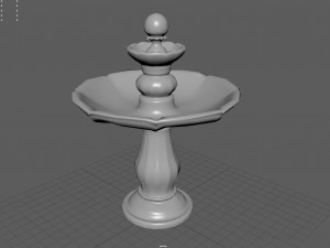 Round garden fountain 3D Model