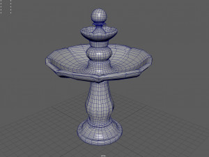 Round garden fountain 3D Model