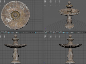 Round garden fountain 3D Model