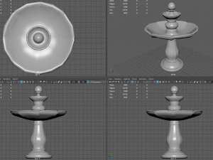 Round garden fountain 3D Model