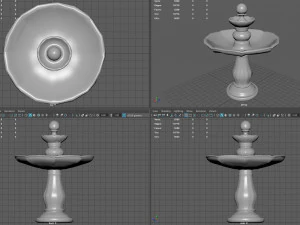 Round garden fountain 3D Model