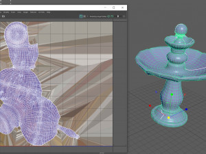 Round garden fountain 3D Model