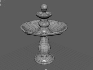 Round garden fountain 3D Model