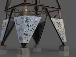 Power Line 3D Model