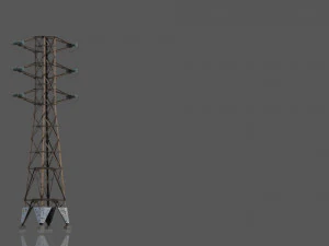 Power Line 3D Model