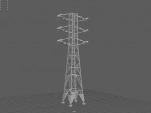 Power Line 3D Model